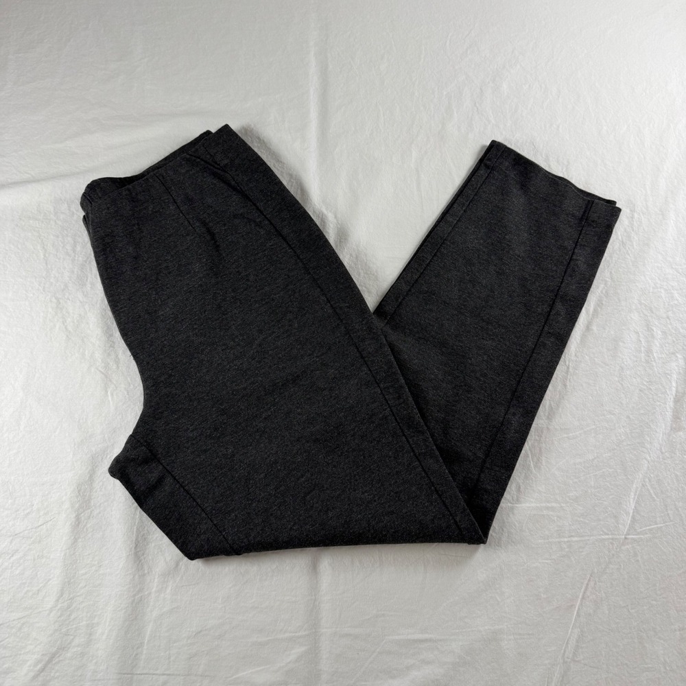 J. Jill Women's Size M Charcoal Gray Ponte Knit Slim Leg Pull On Pants 070261